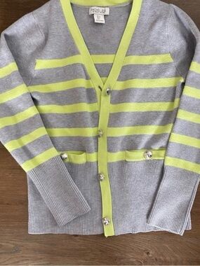 NWOT Rachel Zoe Gray V-Neck Cardigan Size XL